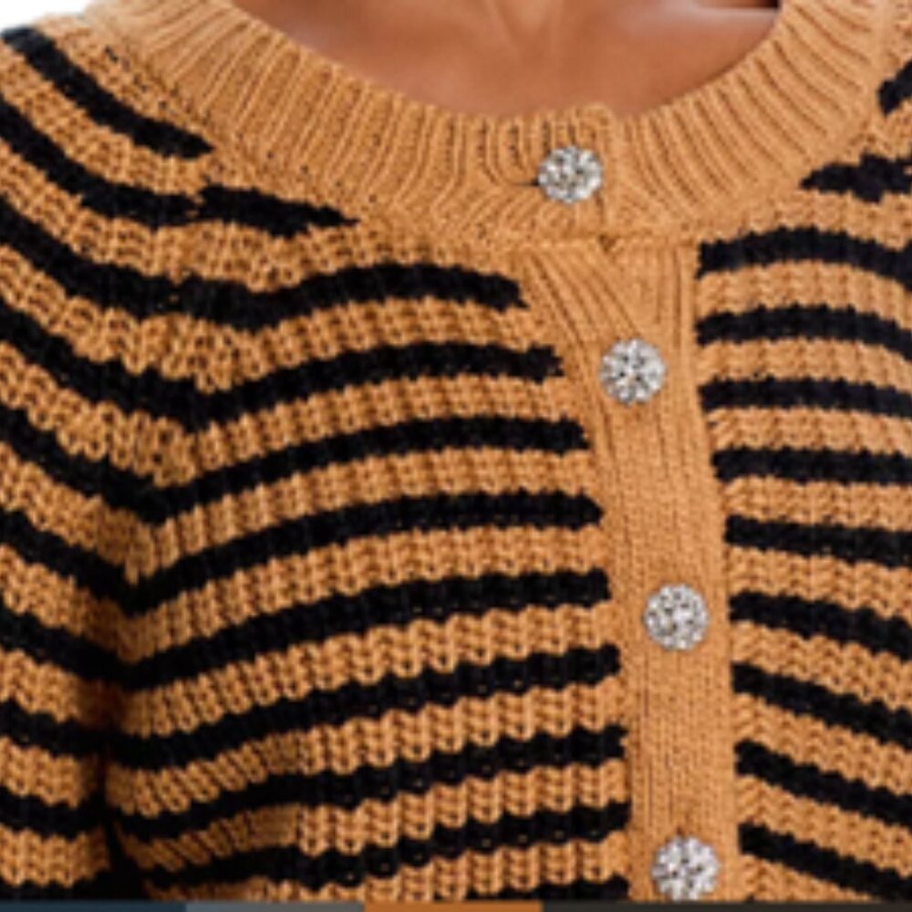 Cinq a Sept Millie Striped Shaker Cardigan